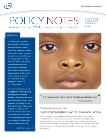 Positioning Young Black Boys For Educational Success