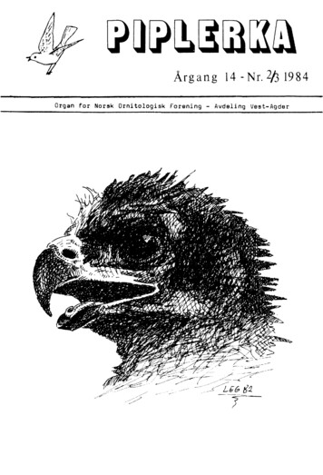 Årgang 14-Nr. 2/J 1984 - BirdLife
