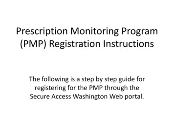 Prescription Monitoring Program (PMP) Registration .