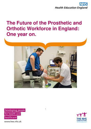 The Future Of The Prosthetic And Orthotic Workforce In England . - BAPO