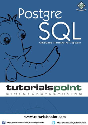 PostgreSQL - Tutorialspoint