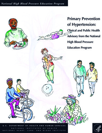 Primary Prevention On Hypertension - NHLBI, NIH