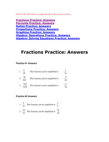 Fractions Practice: Answers