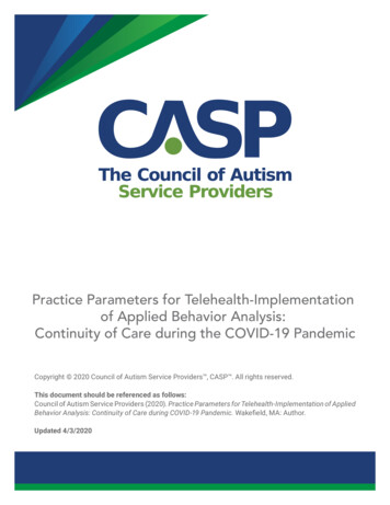Practice Parameters For - CASP – CASP