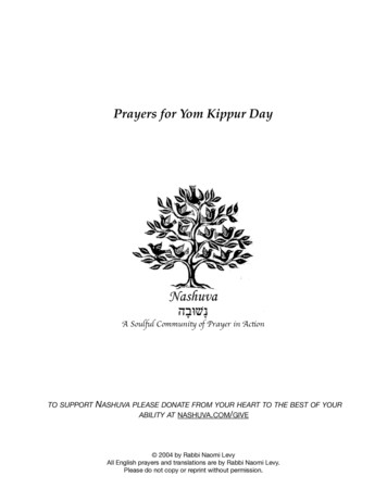 Yom Kippur Day - Nashuva