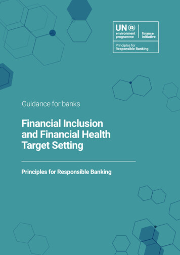 Financial Inclusion And Financial Health Target Setting