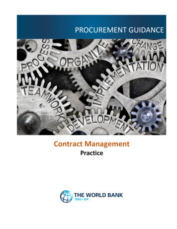 Contract Management - World Bank