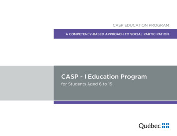 CASP-I Education Program For Students Aged 6 To 15