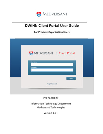 DWIHN Client Portal User Guide