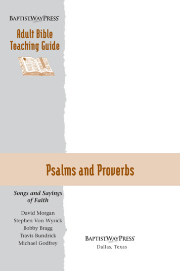 Psalms And Proverbs - Weebly