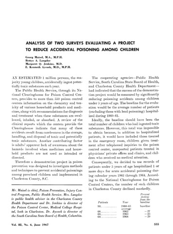 ANALYSIS OF TWO SURVEYS EVALUATING A PROJECT TO 