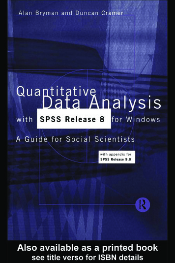 Quantitative Analysis With SPSS - Ww.maitrang 