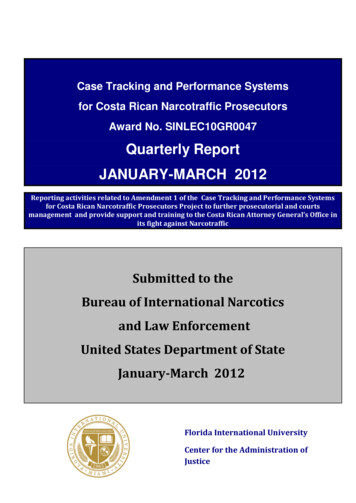 Quarterly Report JANUARY-MARCH 2012 - Florida International University