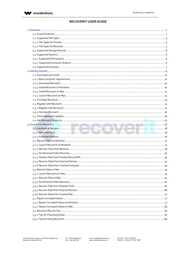 RECOVERIT USER GUIDE