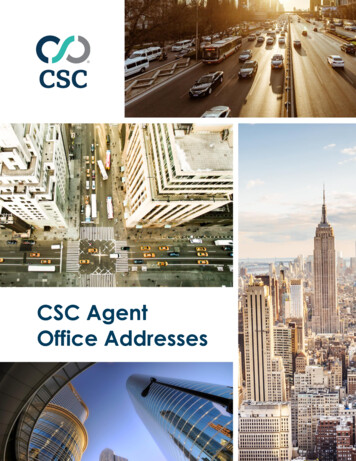 CSC Agent Office Addresses - Lockheed Martin