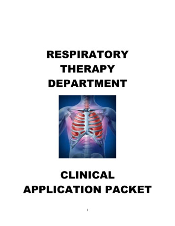 RESPIRATORY THERAPY DEPARTMENT - Southern University At Shreveport