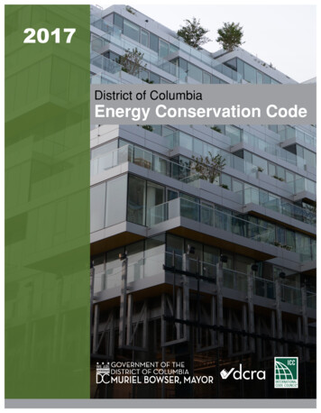 District Of Columbia Energy Conservation Code