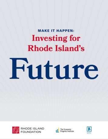 MAKE IT HAPPEN: Investing For Rhode Island’s