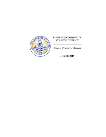Riverside Community College District Annual Financial Report