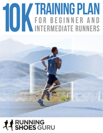 TRAINING PLAN 10K FOR Beginner And Intermediate Runners
