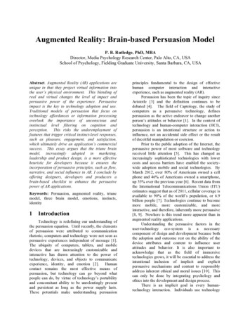 Augmented Reality: Brain-based Persuasion Model
