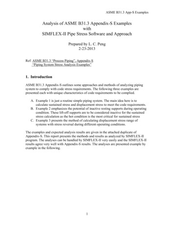 Analysis Of ASME B31.3 Appendix-S Examples With 