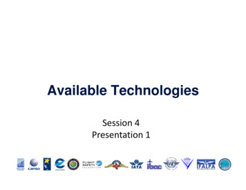 S4 P1 Available Technologies - ICCAIA - ICAO