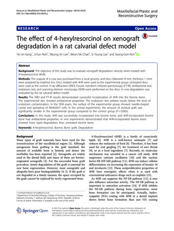 The Effect Of 4-hexylresorcinol On Xenograft Degradation .