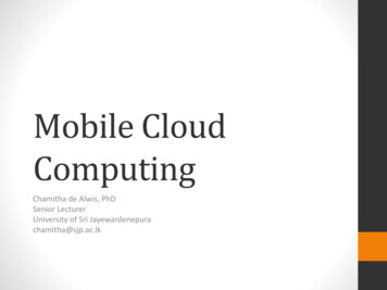 Mobile Cloud Computing - ITU