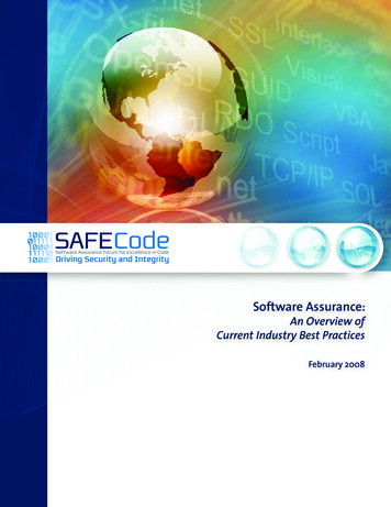 Software Assurance: An Overview Of Current Industry Best .