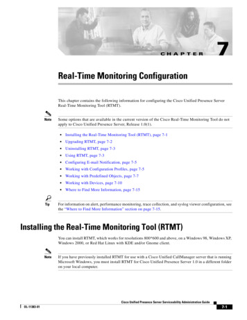 Real-Time Monitoring Configuration - Www2-realm.cisco 