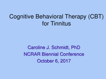 Cognitive Behavioral Therapy (CBT) For Tinnitus