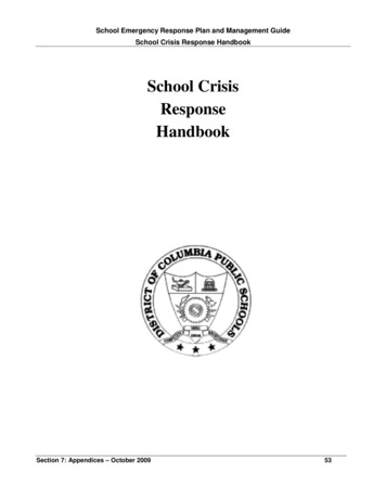 School Crisis Response Handbook - Washington, D.C.