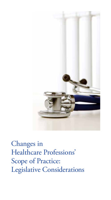 Changes In Healthcare Professions' Scope Of Practice . - FSBPT