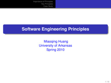 Software Engineering Principles - University Of Arkansas