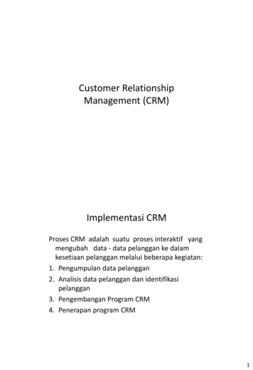 Customer Relationship Management (CRM) - STMIK Akakom Yogyakarta