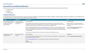 SuccessFactors Candidate Notifications - Shared Health