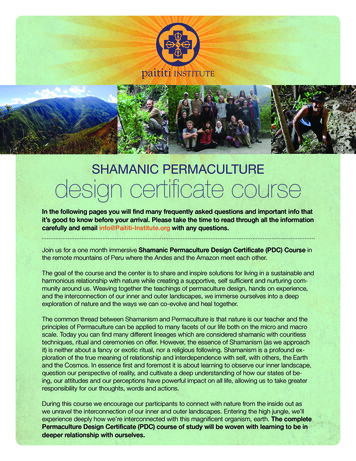 SHAMANIC PERMACULTURE Design Certificate Course