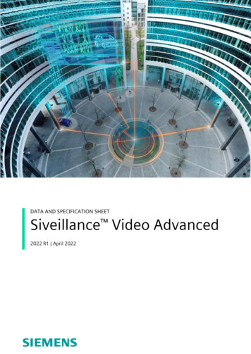 Siveillance Video Advanced Data And Specification Sheet