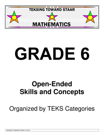 Open-Ended Skills And Concepts - Mathematics