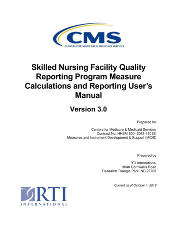 Skilled Nursing Facility Quality Reporting Program Measure .