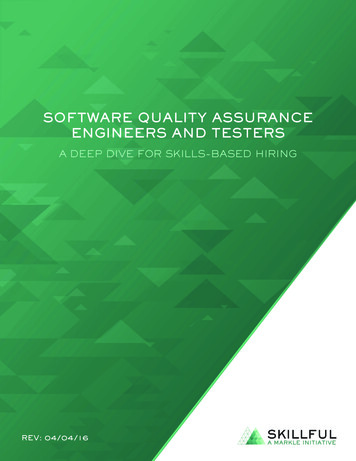 SOFTWARE QUALITY ASSURANCE ENGINEERS AND 
