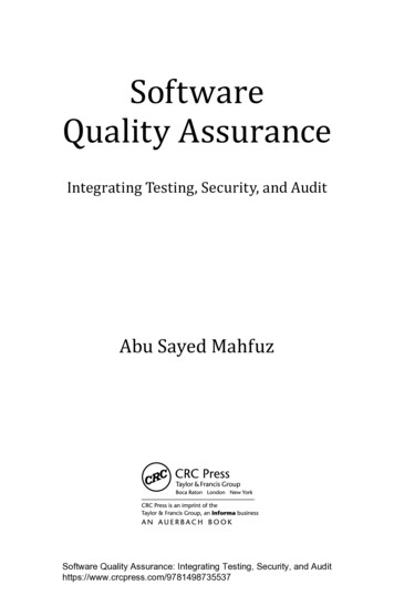 Software Quality Assurance - IT Today