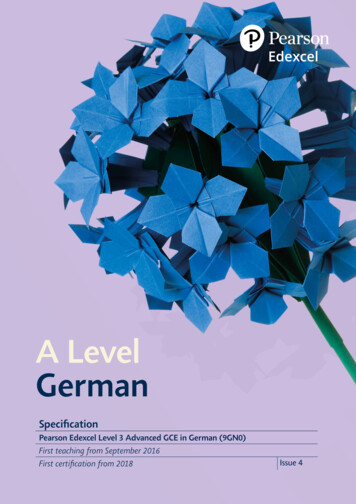 A Level German - Edexcel