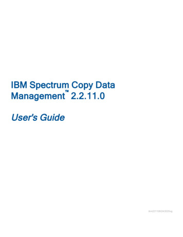 IBM Spectrum Copy Data Management 2.2.11.0 User's Guide