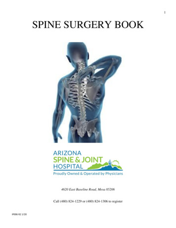 1 SPINE SURGERY BOOK - Arizona Spine And Joint Hospital