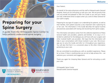 Preparing For Your Spine Surgery - Massachusetts General Hospital