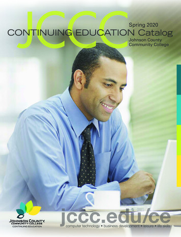 JCCC Spring 2020 Continuing Education Catalog