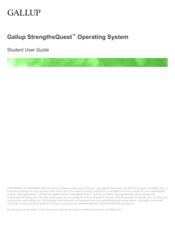 Gallup StrengthsQuest!Operating System