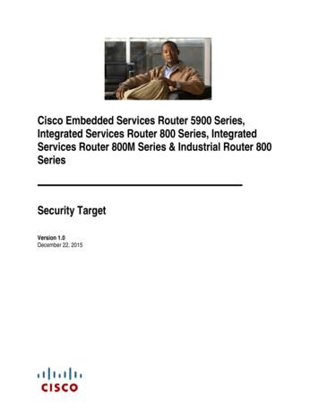 Cisco Embedded Services Router 5900 Series, 800 Series .